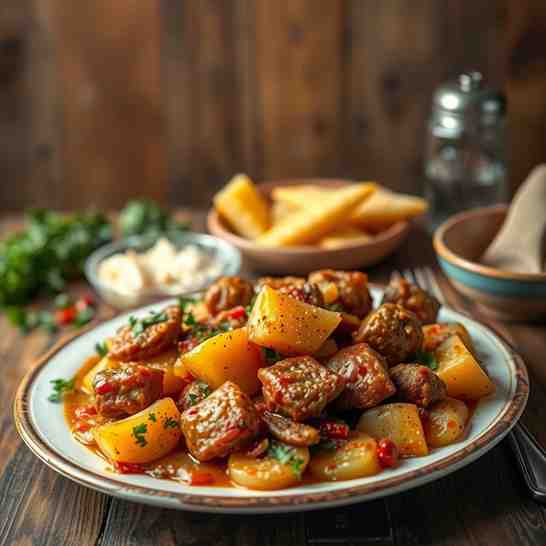 Hearty Gulchatai Lamb Stew - Recipe with Dough